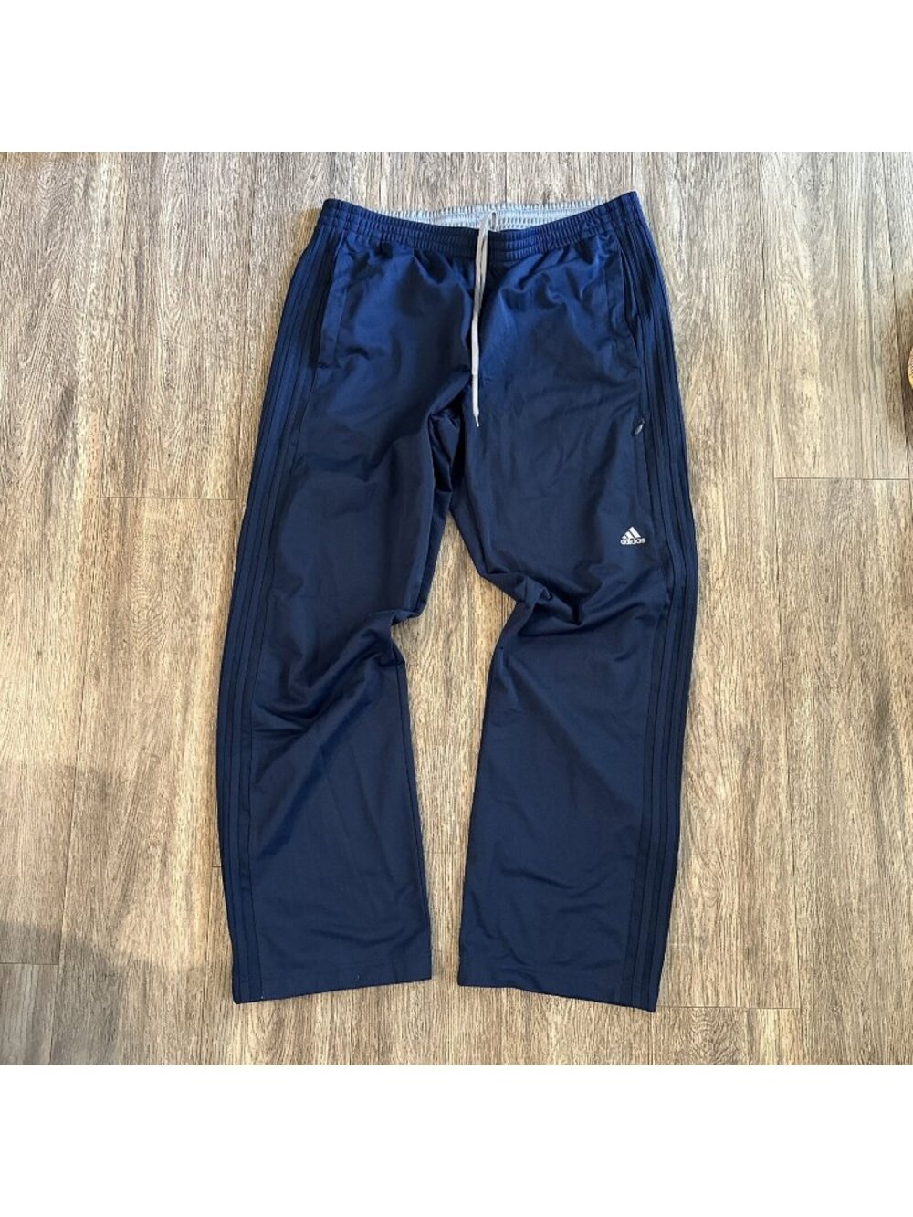 Vintage Y2K Adidas Baggy Track Pants Skater Cyber Grunge Tech Sweatpants Sz XL